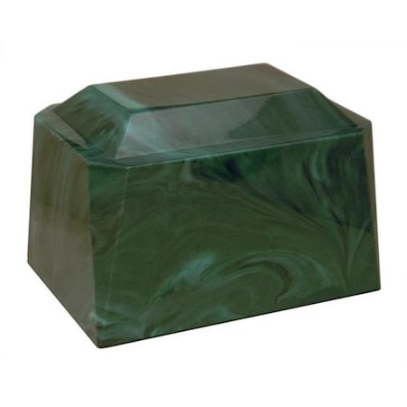 Medm Taylor Urns 460EM Cultured Marble Cremation Vail Adult Urn; Emerald 460EM